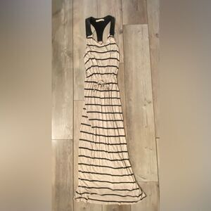 Everleigh Maxi Dress Khaki & Black with Leather Strap Size Medium